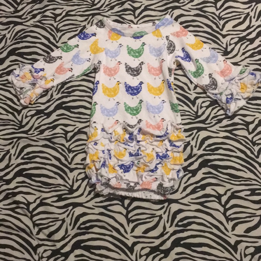 Baby girl rooster boutique dress